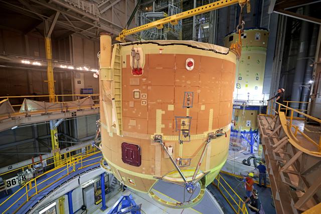 NASA image: Artemis II Engine Section and Boat-tail Joined